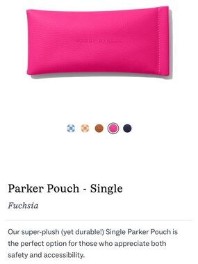 Warby Parker Bright Fuchsia Parker Pouch